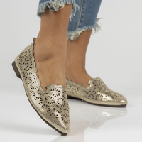 Leather ballerinas Filippo DP2039/22 GO gold