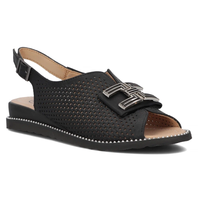 Leather sandals Filippo DS6032/24 BK black
