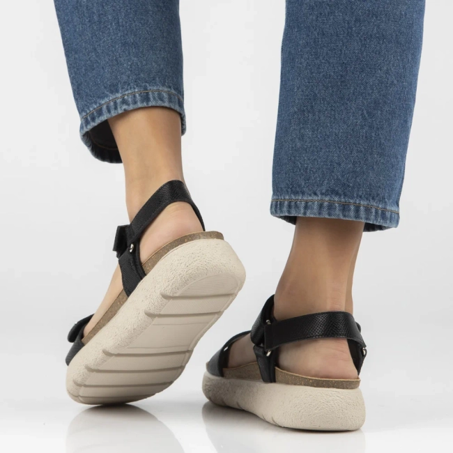 Leather sandals Filippo DS7926/26 BK black