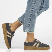 Skórzane sneakersy Filippo DP6776/25 GR BE szare