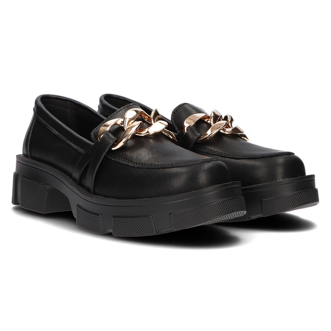 Skórzane półbuty Filippo DP3221/21 BK czarne