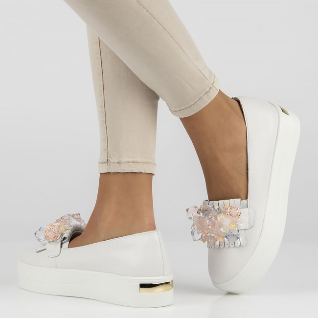 Leather shoes Filippo DP4520/23 WH white