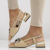 Leather sandals Filippo DS3742/22 BE beige