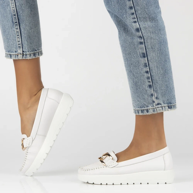 Leather loafers Filippo DP6827/25 WH white