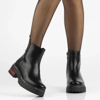 Botki na platformie Filippo DBT6626/24 BK czarne