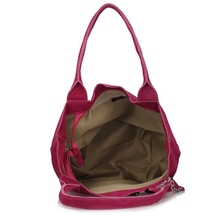 Torebka Toscanio Shopper Zamszowa 1101 fuksja