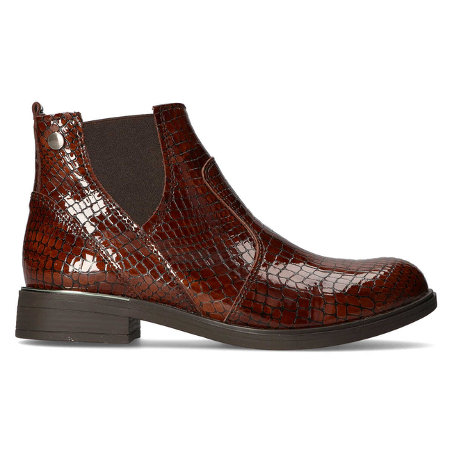 Leather ankle boots Filippo 437s brown kroko