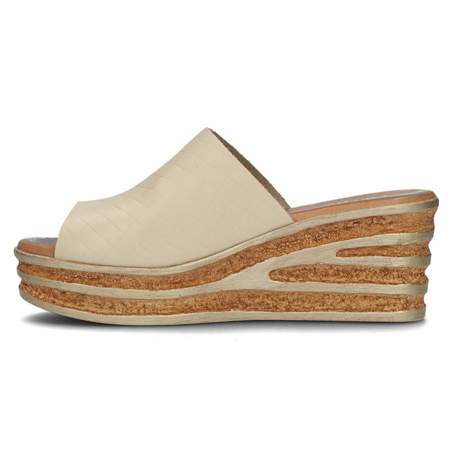 Leather flip-flops Filippo 40160 beige