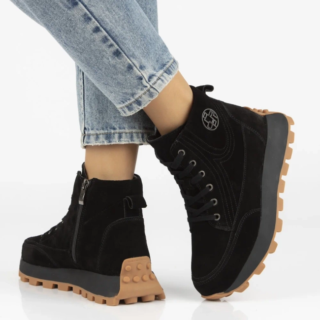 Leather ankle boots Filippo DBT7160/25 BK black