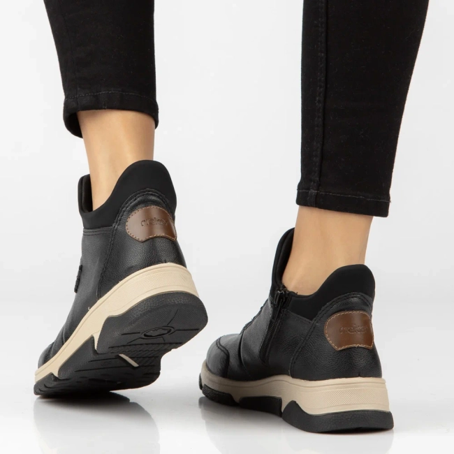 Leather ankle boots Rieker L5651-00 black