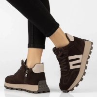 Leather platform ankle boots Filippo DBT7975/26 D BR brown