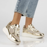 Leather sneakers Filippo DP6723/25 GO gold