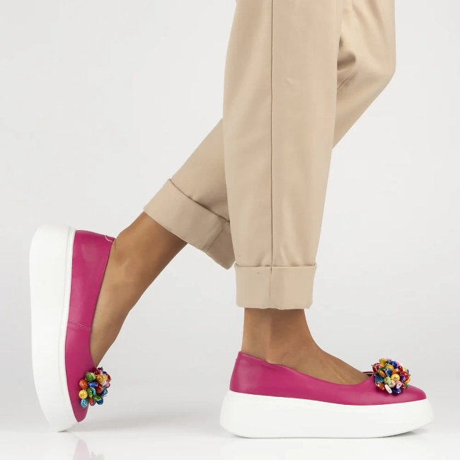 Leather shoes Filippo DP6836/25 FH pink