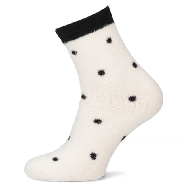 Women's Socks LM18-533 cream dots