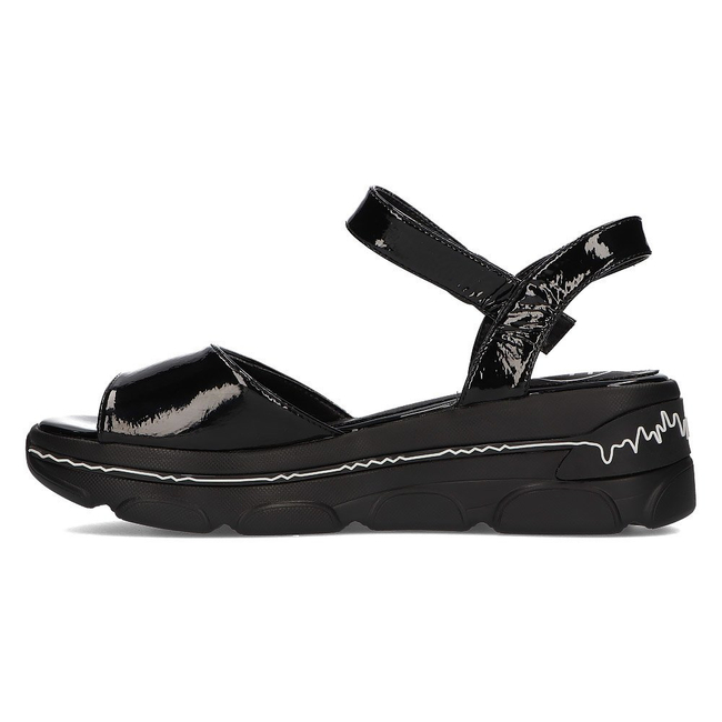 Wedge sandals Filippo DS2319/21 BK black