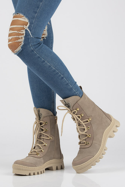 Leather boots Filippo 577 beige