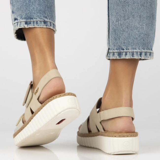 Sandals Rieker 69260-60 beige