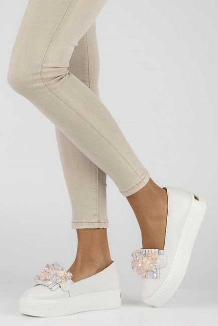 Leather shoes Filippo DP4520/23 WH white