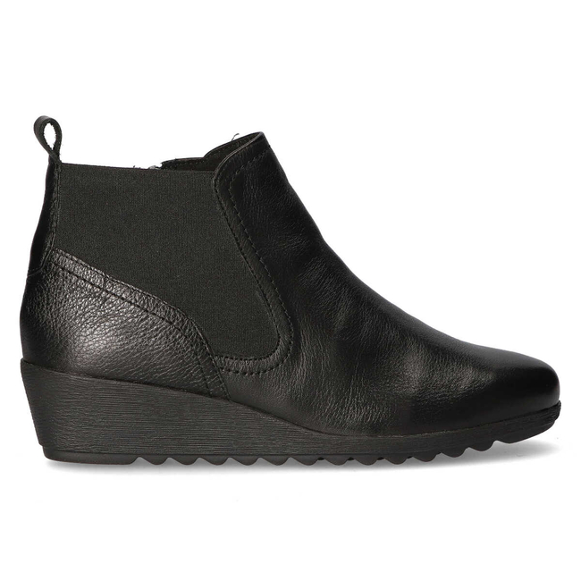 Leather ankle boots Caprice 9-25459-25 022 Black Nappa