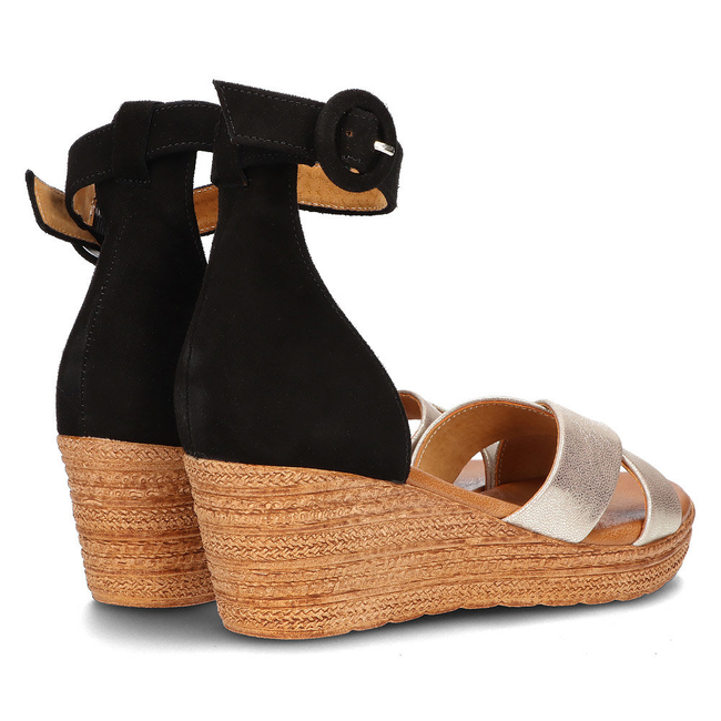 Leather sandals Filippo 04565-25/00-5 gold-black