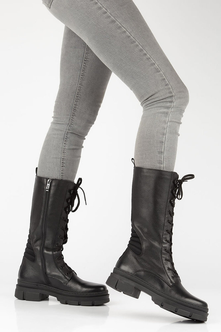 Leather boots Simen 4316A Black