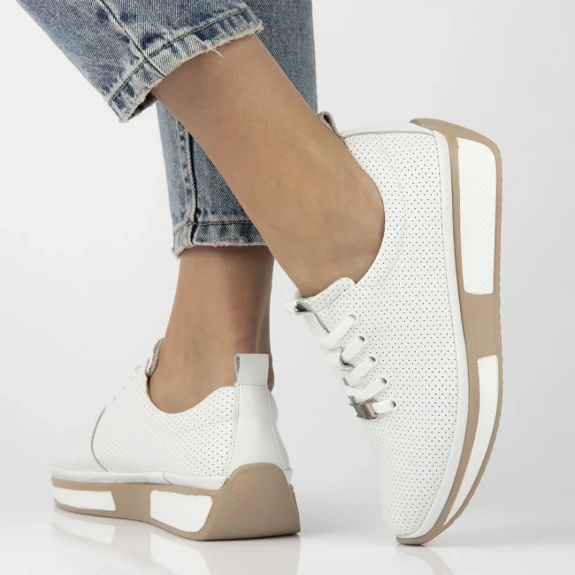 Leather sneakers Filippo DP6740/25 WH white