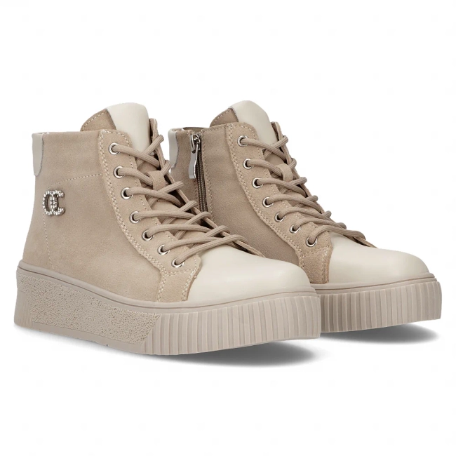 Leather ankle boots DBT6483/24 BE beige