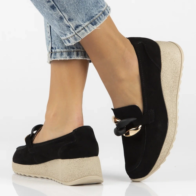 Leather shoes Filippo DP6211/24 BK black