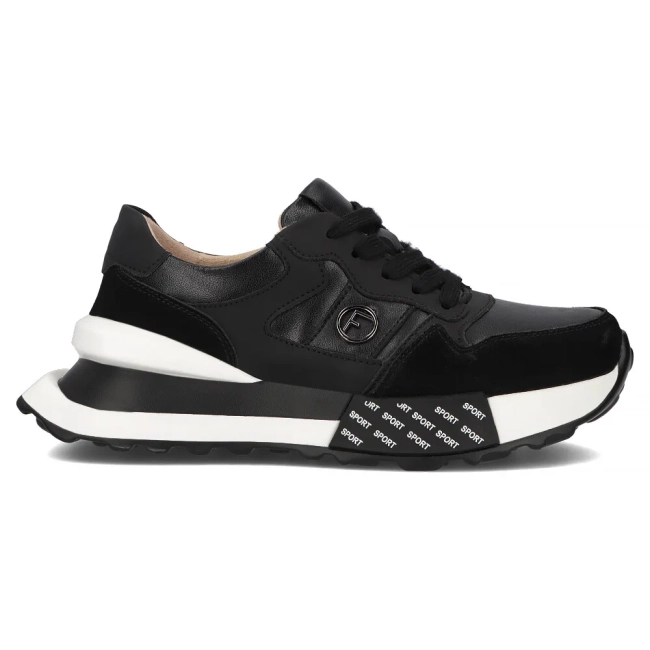 Skórzane sneakersy Filippo DP6762/25 BK czarne