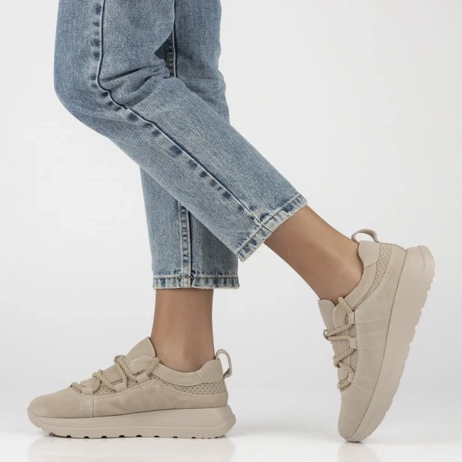 Leather sneakers Filippo DP6706/25 BE beige