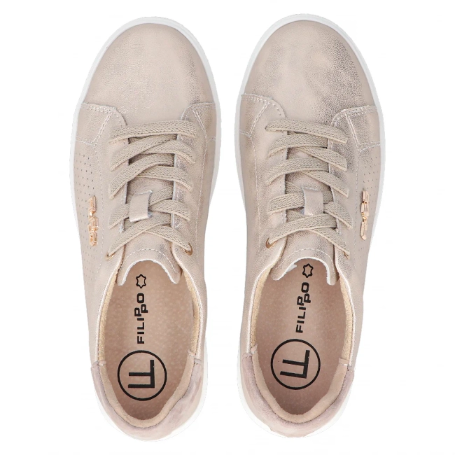 Leather sneakers Filippo DP6738/25 GO gold