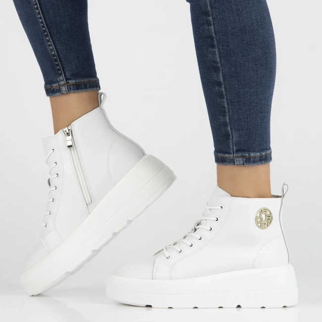 Leather ankle boots DBT6374/24 WH white