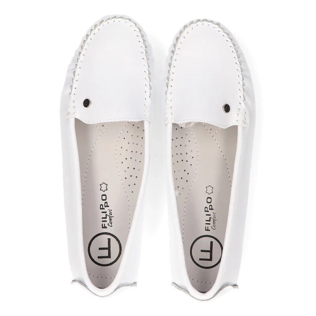 Leather loafers Filippo DP2037/24 WH white