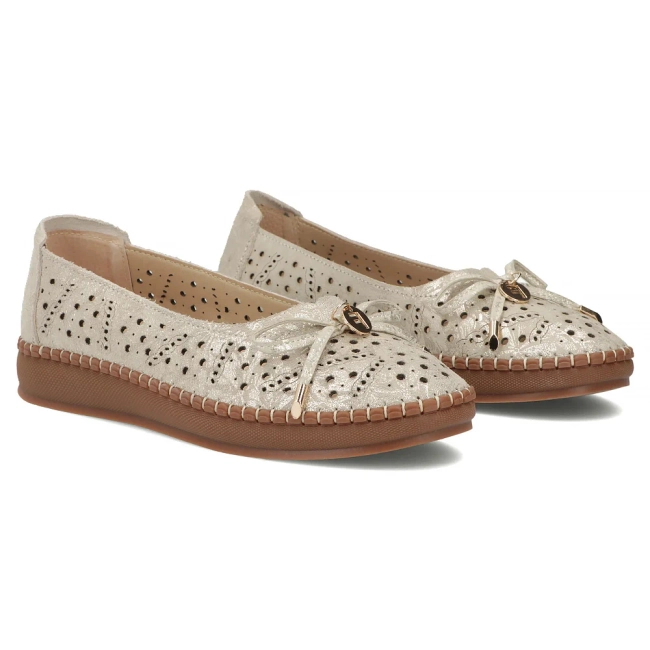 Leather shoes Filippo DP7664/26 GO gold