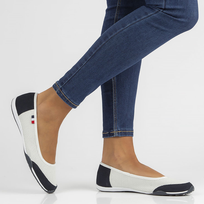 Leather shoes Filippo DP142/22 WH NV white-navy