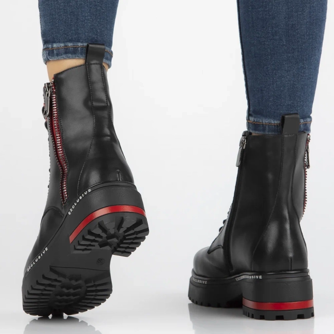 Leather boots Filippo DBT6601/24 BK black