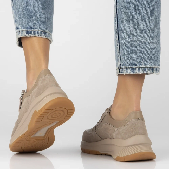 Leather sneakers Filippo DP6435/24 TP taupe