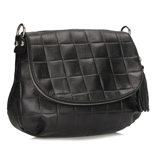 Handbag Toscanio Leather Messenger Bag C262 black