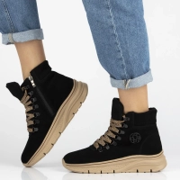 Leather ankle boots Filippo DBT7290/25 BK black