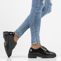 Skórzane półbuty Filippo DP3934/22 BK czarne