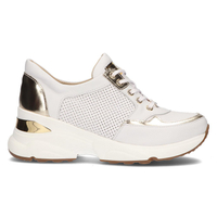 Skórzane sneakersy Filippo 087D białe złote