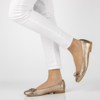 Leather ballerinas Alexio Giorgio 047 gold