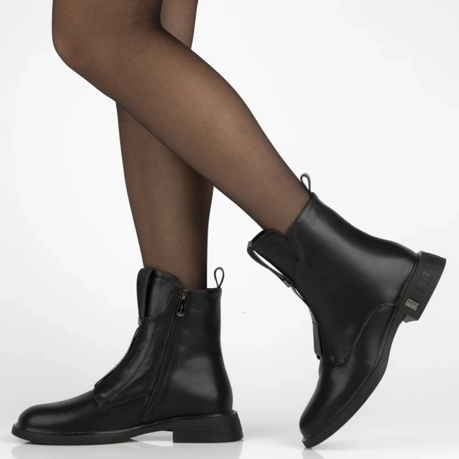 Skórzane botki Filippo DBT7249/25 BK czarne