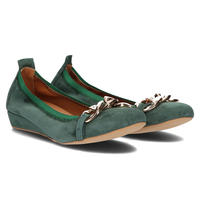 Skórzane baleriny Filippo 894 zielone
