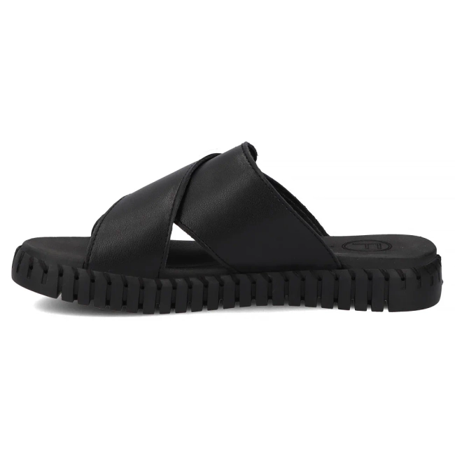 Leather flip-flops Filippo DK7626/26 BK black