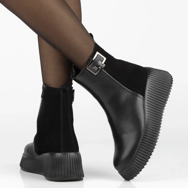 Leather ankle boots Filippo DBT7268/25 BK black