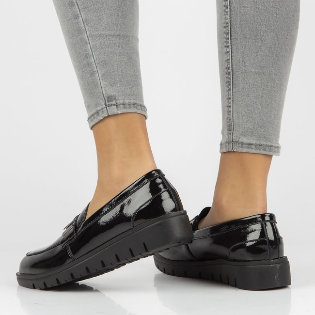 Skórzane półbuty Filippo DP3204/21 BK czarne