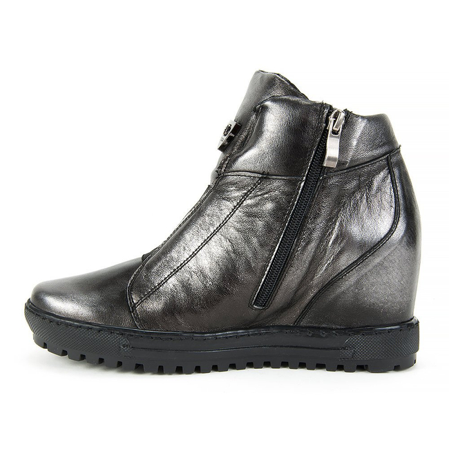 Botki EKSBUT 66-4318-E04-1G czarny/srebro