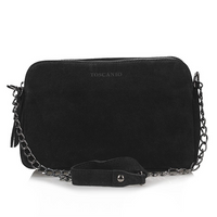 Handbag Toscanio Suede Messenger Bag A258 black