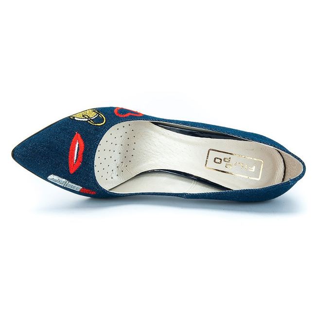 Pumps FILIPPO 2160 Jeans Embroidery
